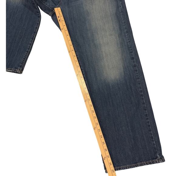 Vintage Lucky Brand Jeans Mens Size 38x30 Blue Bootcut 181 Distressed Preppy Y2K - Picture 10 of 11